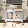 Dog Crate Furniture - Wooden Kennel with 3 Doors & Bed Mat, Multi-Functional Side Table - 4 of 4