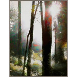 32" x 42" Dare to Believe by Helen White: Amanti Art Canvas, Modern Forest Scene - 1 of 4