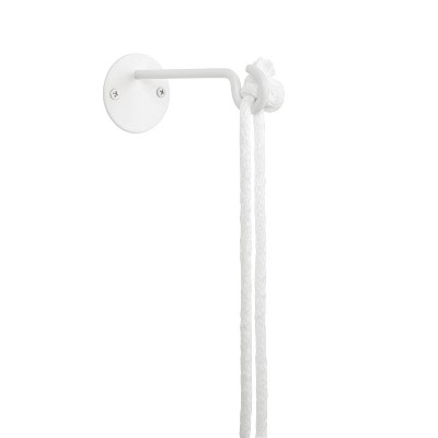 White Ceramic Bowl-Shaped Hanging Planter