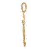 Black Bow Jewelry 14k Yellow Gold & Multi-Colored CZ Hamsa Pendant, 12 x 23mm - 2 of 4