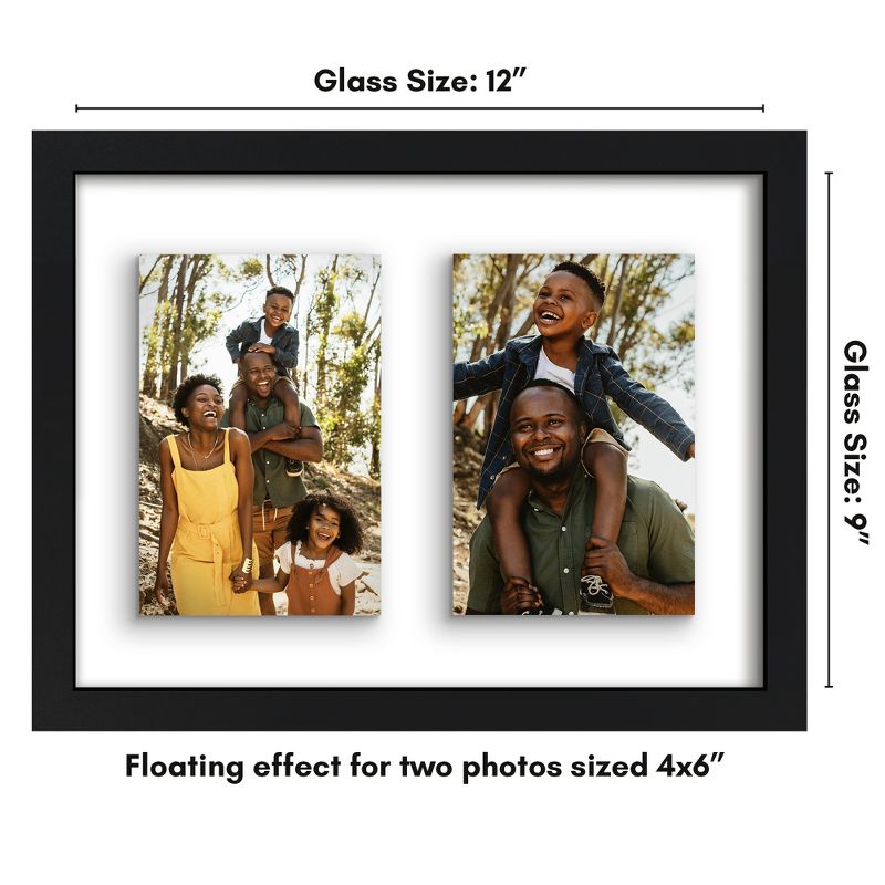 Americanflat Floating Collage Frame - Display Two Photos, 2 of 9