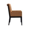 Meridian Furniture,Gwendolyn Cognac Vegan Leather Dining Arm Chair - 4 of 4