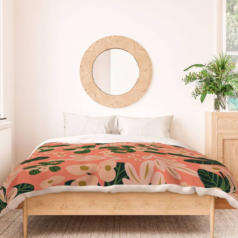 Oris Eddu Poppy Pine Cotton Duvet Set - Deny Designs, 4 of 6