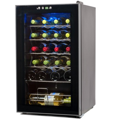 Black+decker Wine Cooler 8 Bottle, Wine Fridge Thermoelectric With Mirrored  Front, Freestanding Wine Cooler Refrigerator & Led Display : Target