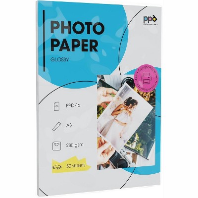 PPD Glossy Photo Paper 11x17" 50 sheets 280 gsm for Inkjet Printers