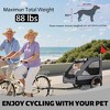 Lyngins Waterproof Oxford Fabric Pet Stroller with Hitch, Safety Belt & Detachable Storage Bags, 88LBS Foldable Dog Bike Trailer Dog Cart for Bicycle - 2 of 4