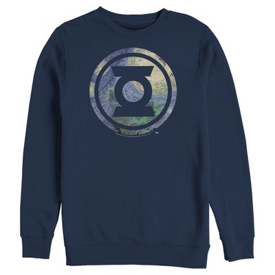 Men's Justice League Green Lantern Starry Night Logo Sweatshirt