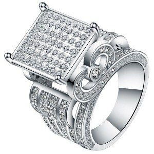 Edwina Engagement Ring Square Micro Pave Exaggerated Women Ginger Lyne Collection - 1 of 4