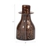 Decorative Frosted Glass Bottle Vase with Removeable Lid for Living Room Decor - Stylish Flower Vase for Flowers, Bedroom, and Home Decor - Brown - 2 of 4