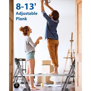6-9ft Telescoping Aluminum Work Plank, 440lbs Capacity, Extension Scaffolding Plank with Skid-Proof Platform Scaffold Ladder Accessory - 1 of 4
