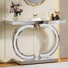 Tribesigns Modern 39-inch Mirrored Console Table with Sparkling Crystal Inlays - 2 of 4