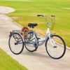 Aukfa 24" Adult Cruiser Trike With Large Rear Basket, Front And Rear Brakes and High-Strength Steel Frame, Unisex - 2 of 4