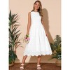 INSPIRE CHIC Women's Summer Sleeveless A Line Midi Cotton Crewneck Casual Tank Dress - 3 of 4
