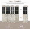 NicBex 4-Panel Room Divider Folding Privacy Screen with Black Boards & Wood Legs Partition for Home & Office - 4 of 4