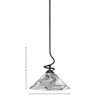Toltec Lighting Capri 1 - Light Pendant in  Matte Black with 16" Onyx Swirl Shade - 2 of 2