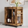 Dexmalle Mid-century Movable Kitchen Side Cabinet With Open Storage Shelf - 3 of 4