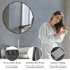 MAYEERTY 20in Round Wall Mirror Vanity Mirror for Bathroom，Black - 4 of 4