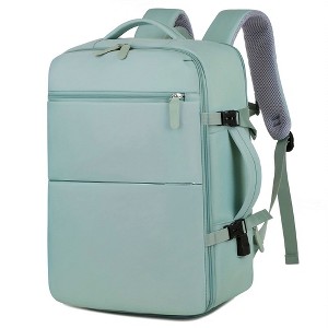 Gulches Green Unisex Travel Backpack: Large Capacity Laptop Bag with Wet/Dry Separation & Shoe Compartment - 1 of 4