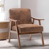 NicBex Accent Chair Mid-Century Modern Armchair with Wood Frame & Soft Cushion Lounge Wingback Chair for Bedroom,Living Room - 2 of 4