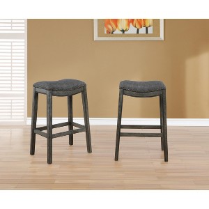 TOAOTBNBOB Upholstery Bar Chairs with Nailhead Trim, Kitchen Island Bar Stools Set of 2, Counter Height Barstools with Soft Cushion, Gray - 1 of 4