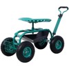 VYNXARIA Blue/Red/Green Garden Scooter - Rolling Cart Seat with 360 Swivel and Tool Tray - 4 of 4