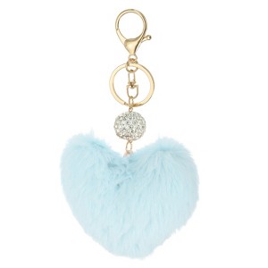 Unique Bargains Metal Alloy Soft Durable Artificial Cute Puff Ball Keychain 1 Pc - 1 of 4
