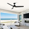 Parrot Uncle 52" Modern Black Integrated LED Ceiling Fan with Light and Wall Control - 2 of 4