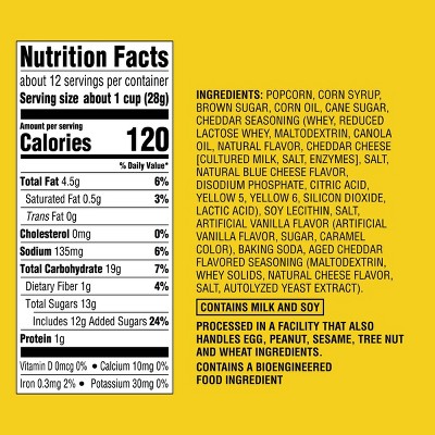Caramel and Cheese Popcorn Bag - 12oz - Favorite Day™