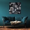 Pale Gray Botanical on Black by Miri Eshet Unframed Wall Canvas - iCanvas - 2 of 3