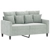 vidaXL Sofa Set with Cushions Accent Couch for Living Room 2 Piece Velvet - 3 of 4