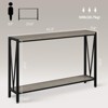 43" Console Table, 2-Tier Industrial Narrow Entryway Table , Sofa Table, Console Tables for Entryway - 3 of 4