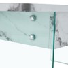 Infurnic Patio End Tables Multifunctional Lift Top Coffee Table with Tempered Glass Legs for Living Room, Office, Lounge, White, 43.3"*23.6"*16.3" - 2 of 4
