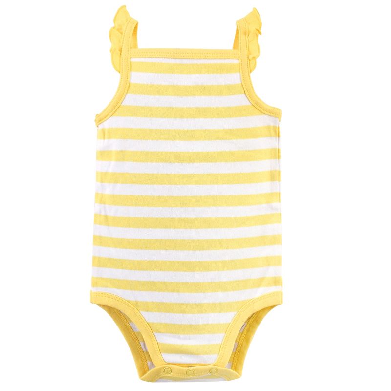 Touched by Nature Baby Girl Organic Cotton Bodysuits 5pk, Lemon Tree, 4 of 8