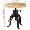 vidaXL Side Table Natural wood and black - 3 of 4