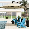 VisioGear Patio Umbrellas, Outdoor Market Hanging Umbrella, Patio Outdoor Umbrella with Crank Handle, White, 114.17"*114.17"*81.49" - 4 of 4