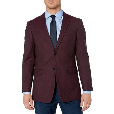 Adam Baker Men's 520215/8-100% Wool Ultra Slim Fit Sport Coat - Solid Navy - 46L