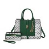 MKF Collection Yuliana Circular M emblem Print Satchel Bag with Wallet by Mia K - 2 of 4