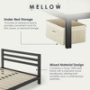 King Modernista Classic Heavy Duty Platform Bed Frame with Headboard, 10", Mellow - 3 of 4