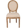Set of 2 French Country Linen Upholstered Dining Chair with Solid Wood Legs, 4L-ModernLuxe - 4 of 4