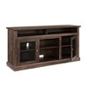 QingMoon Wood TV Stand, Entertainment Center with Storage Glass Doors and Adjustable Shelves, Farmhouse Media Console Table for Living Room, Bedroom - 3 of 4