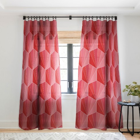 Colour Poems Gisela Color Block Pattern XII Single Panel Sheer Window Curtain - Society6 - image 1 of 4