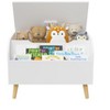 NicBex Storage Bench Kids Wooden Toy Box Kids Toy Storage Organizer with Front Bookshelf Flip-Top Lid Boys Girls Toy Chest Bench for Playroom - 4 of 4
