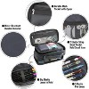 Fmeida Pencil Case, Large Capacity Pencil Case Organizer; Double Zipper Storage Bag Black - 4 of 4