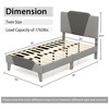 Costway Full/Qween/Twin Size Upholstered Platform Bed Frame Velvet Headboard Mattress Foundation - image 4 of 4