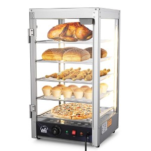 WeChef 600W 5-Shelf Commercial Food Warmer 15" Countertop Catering Pizza Display Case - 1 of 4