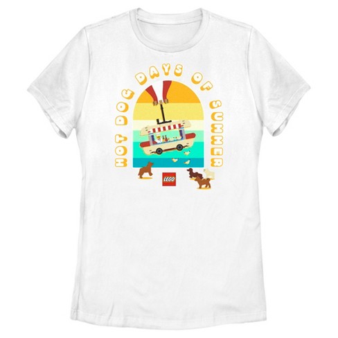 Women's Carnival Hot Dog Short Sleeve Oversized Graphic T-shirt - Off-white  M : Target