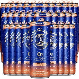 White Claw 0% Alcohol, Peach Orange Blossom, Non-Alcoholic Premium Non-Hard Seltzer | 15 Calories, Gluten Free, Hydrating Electrolytes - 1 of 4