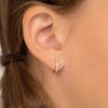 Girls' Baguette Cut Huggie Hoop 14k Gold Earrings - In Season Jewelry - 3 of 4