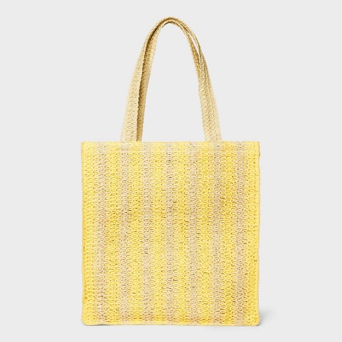 Yellow straw online bag