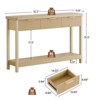 Gikpal 51"Fluted Console Table , Entryway Table, Sofa Table with 3 Drawers and Open Shelf, Modern Narrow Display Shelf for Hallway Living Room - 2 of 4